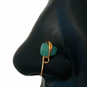 Green Aventurine Nose Cuff Squeeze It To Make It Tighter On Your Nose